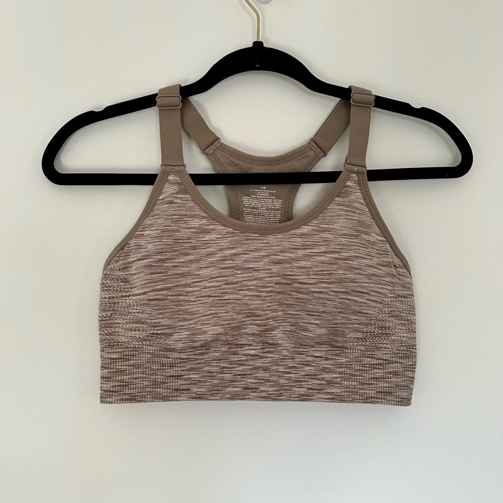 Women’s Size Large Avia Heathered Brown Sports Bra